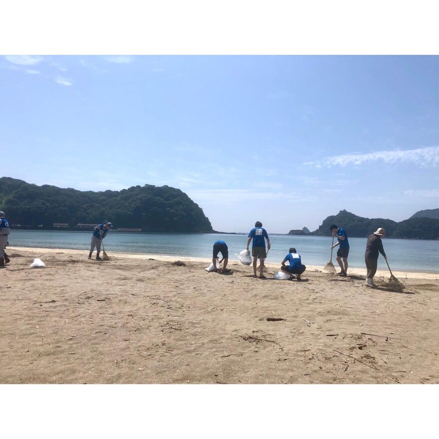 7月6日須美江海水浴場ごみ拾い𖠋 ⁡